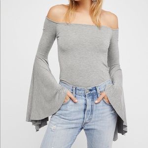 Free People birds of paradise off the shoulder top